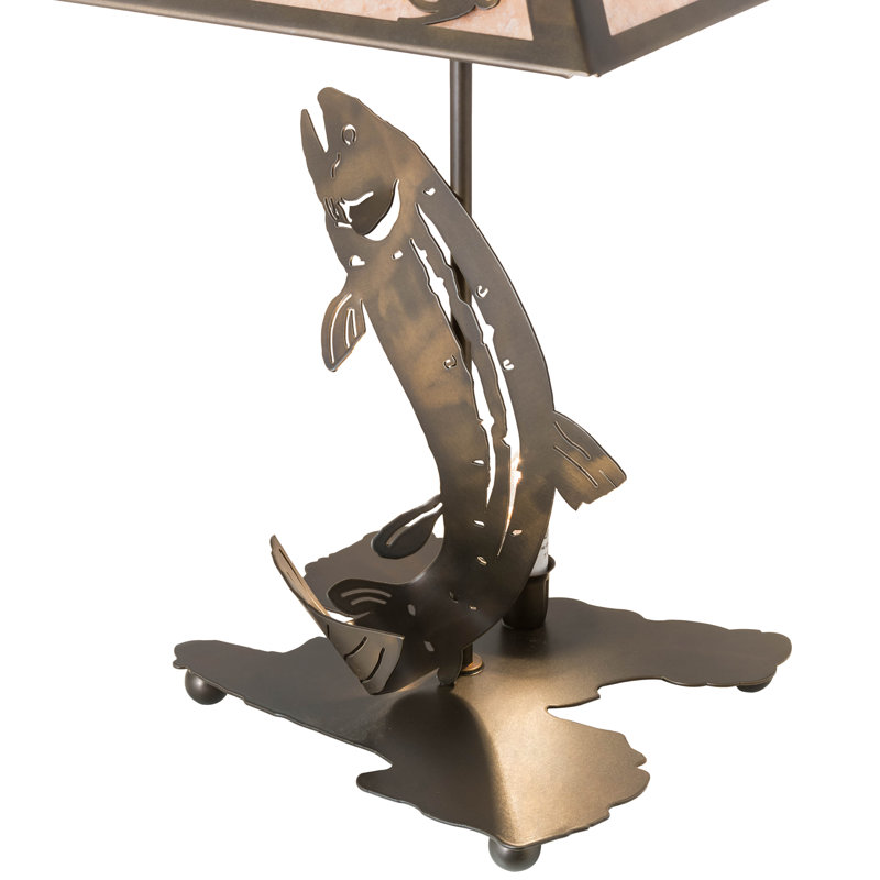 21"H Leaping Trout Table Lamp