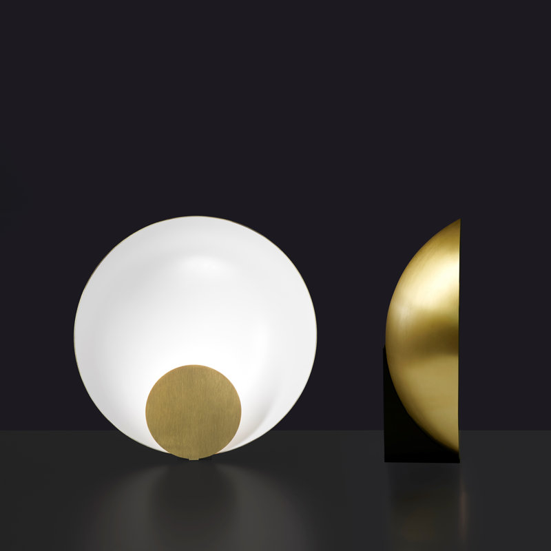 Siro LED Table Lamp Set, Gold, 13.4" H x 13.4" W x 13.4" D