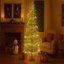 Arbre de Noël artificiel complet 6 pi avec lumières DEL et base en métal, arbre complet 612 pointes, décoration de Noël