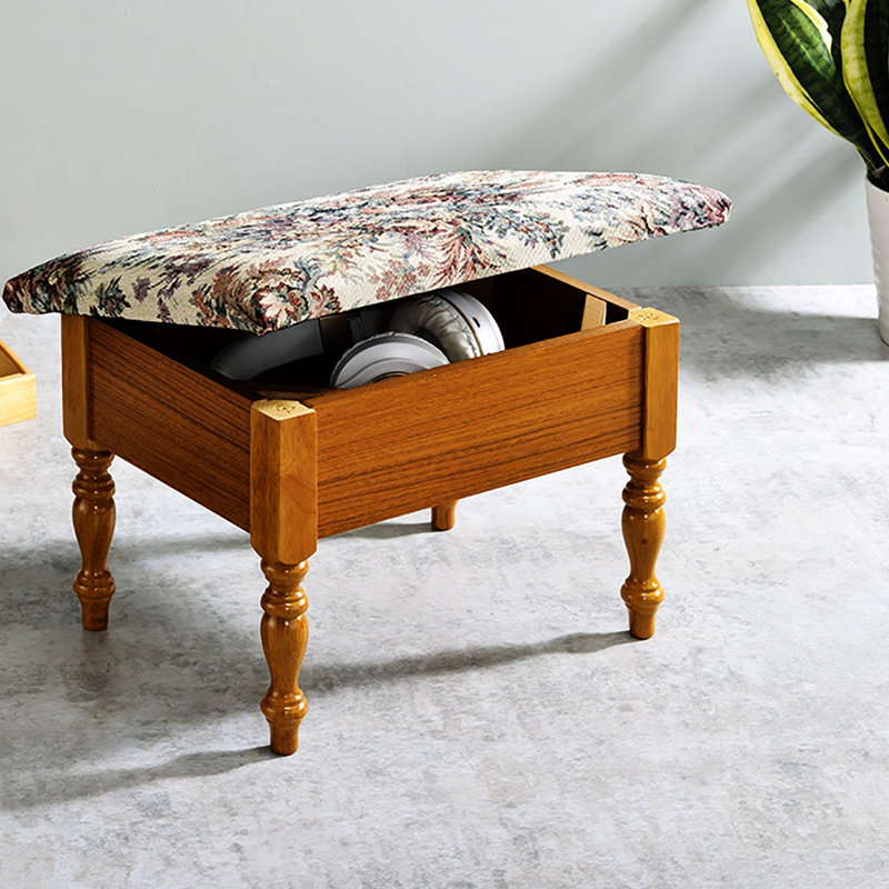 Tabouret de 10 po de hauteur avec rangement en bois
