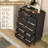 Adkins 27.5" W 5-Drawer Dresser For Bedroom, 47.2” H Fluted Design Wood Tall Chest Of Drawers （Set Of 2)-683112852