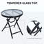 Ensemble de chaises berçantes d'extérieur 3 pièces, ensemble de chaise berçante pliante pour patio avec table basse en verre, appuis-tête pour cour, patio, terrasse, cour-1196862636