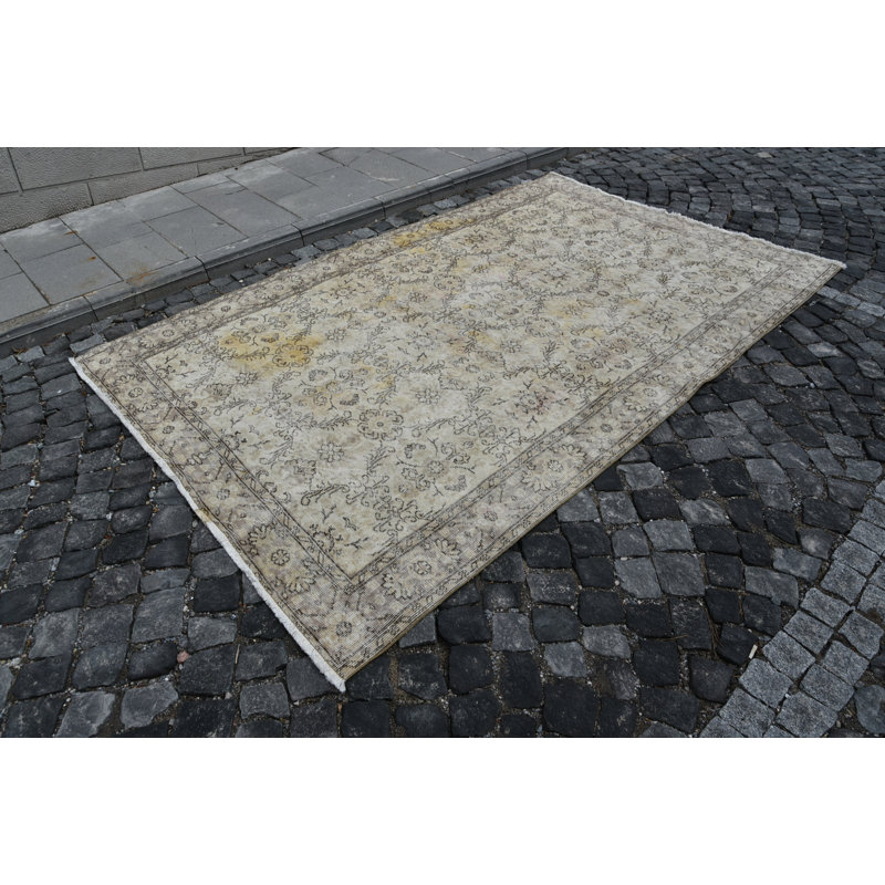 Turkish Rug, Beige Boho Rugs, 5.7x9.2 ft Large Rugs, Kitchen Rugs, Vintage Rugs