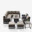 Kreda 7-Piece 8-Person Powder Coated Steel Outdoor Seating Group-958037136-958037149