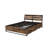 E. King Bed With Rustic Oak And Storage - Smooth Function & Design Space Construction