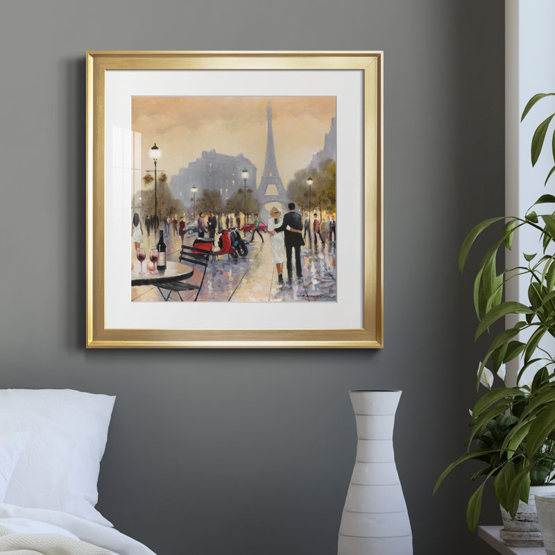 CE Orme par J Paul - reproduction d'art sur papier encadrée, Papier encadré doré, H 34,5 po x l 34,5 po x P 1,5 po