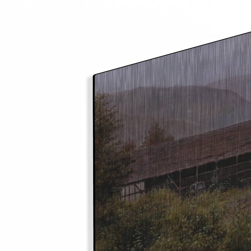 «Yew Tree Farm» par Bill Makinson, Lark Manor, art mural en métal, H 24 po x l 48 po