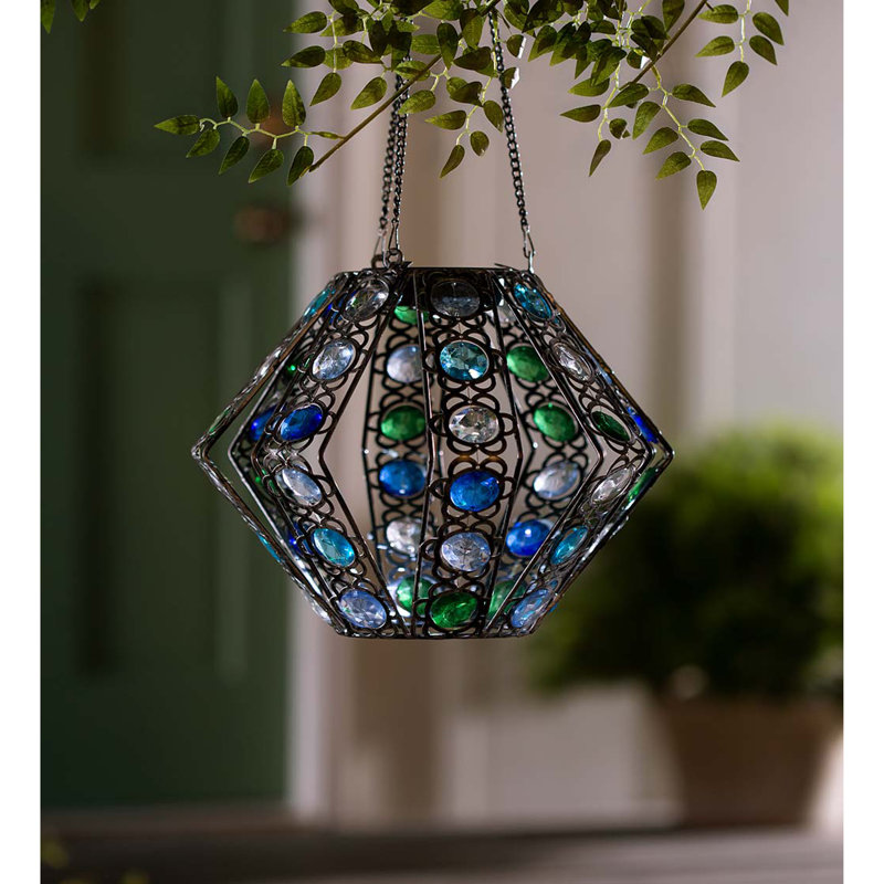 8.75'' Solar Powered Outdoor Hanging Light