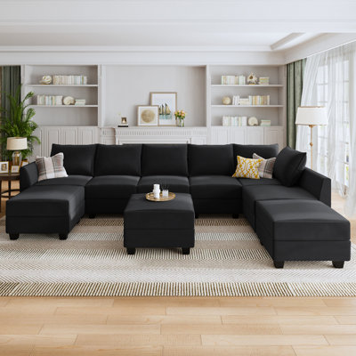 Tremee U-shaped Modular Sectional Sofa with Chaise