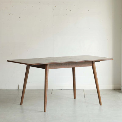 Extendable Solid Oak Dining Table – Walnut Color 1.2-1.6m