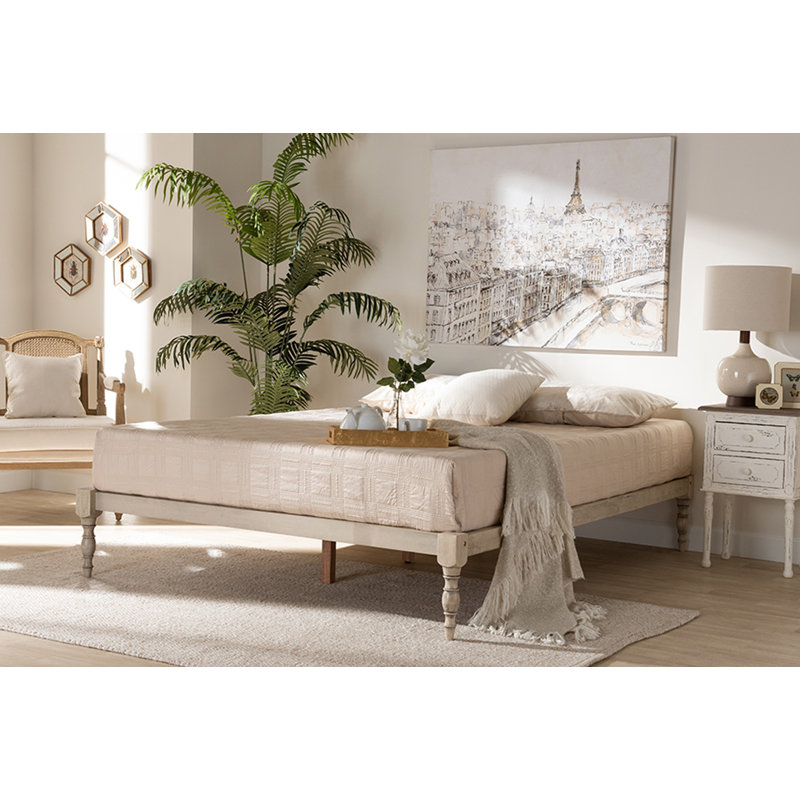 Hawkes Platform Bed, Queen, Antique White