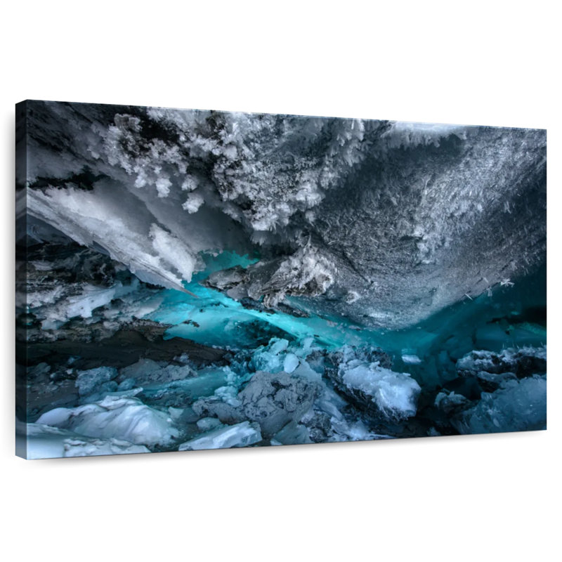 Grotte de glace d'Alvord dans le glacier de Matanuska, H 20 po x l 30 po