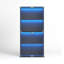 Display Cabinet With Glass Doors, Lighted Display Case With 3 Color Lights, 4-tier Bookcase With Human Body Sensor-1900510640
