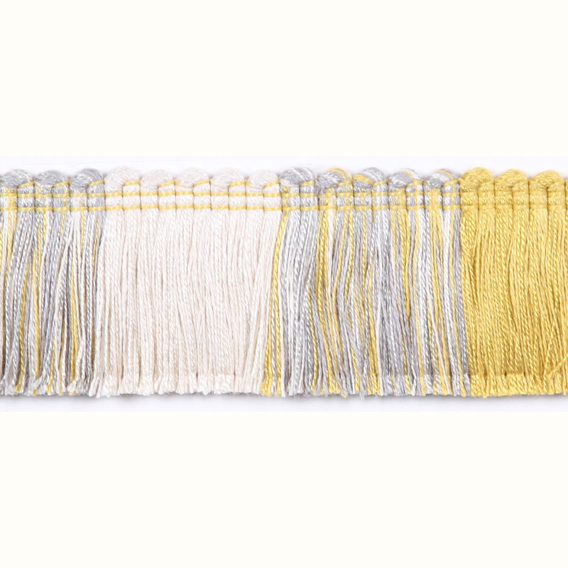 Tissu à baies niscemi Chaura, Jaune / Gris