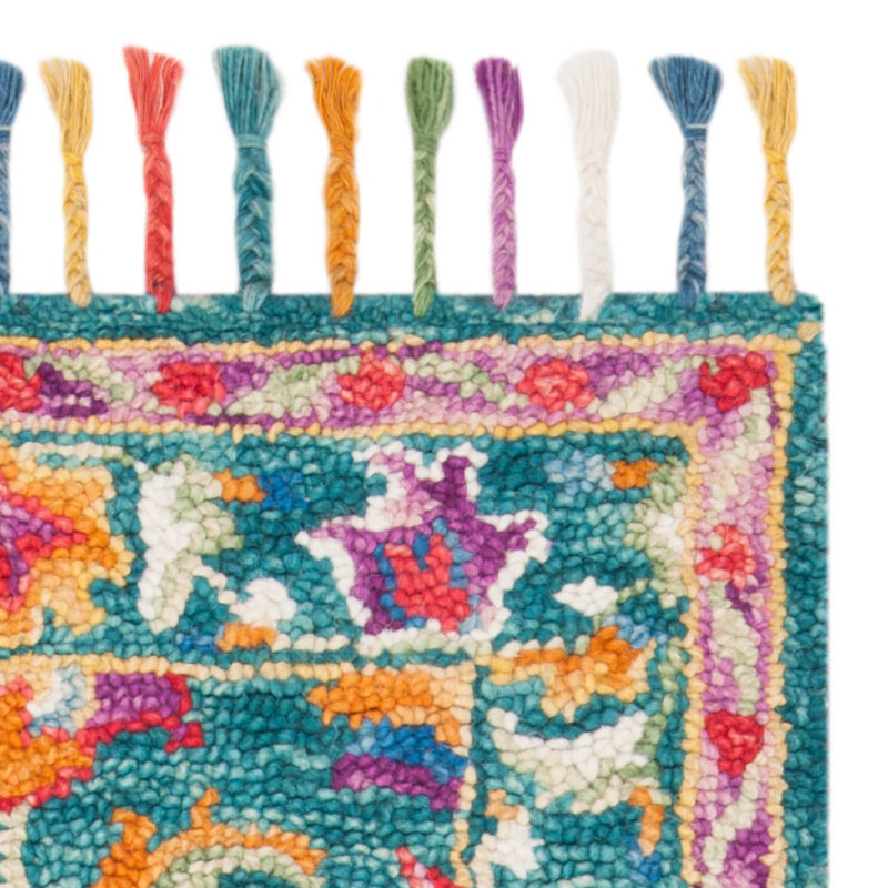 Vahakn Hand Tufted Wool Floral Rug, Runner 2'3" x 7'