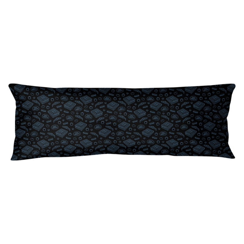 Valerton Polyester Pillow, Black/Green, Valerton