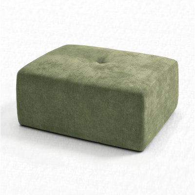 Modern Square Ottoman With Upholstered Fabric Compression Soft Cushioned Seat