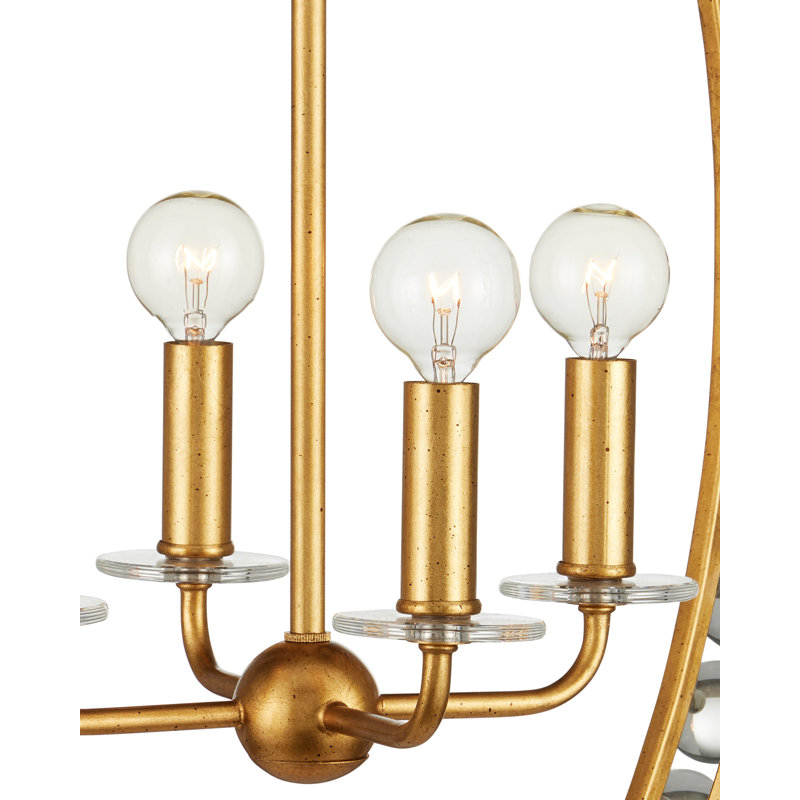 4 - Light Glass LED Chandelier