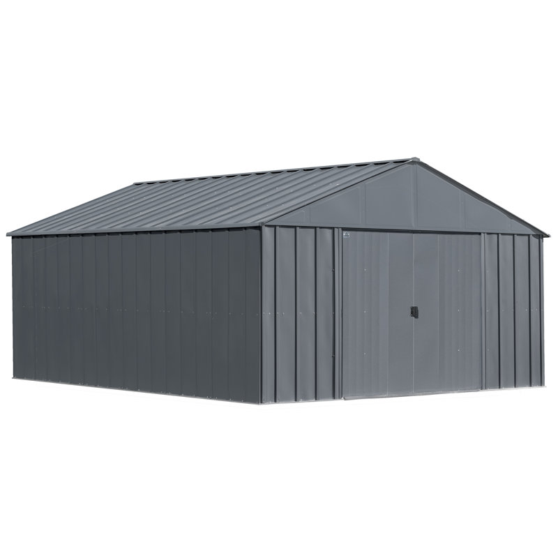 Classic Metal Shed, 12 X 14, Charcoal, Charcoal