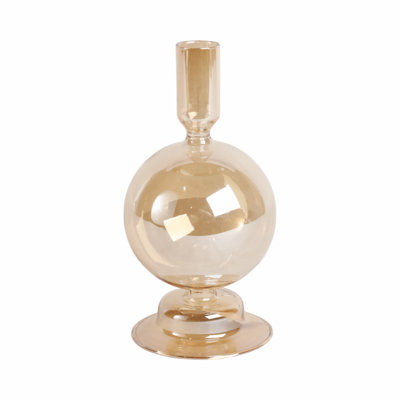 Rupani 7" H Glass Taper Tabletop Candle Holder