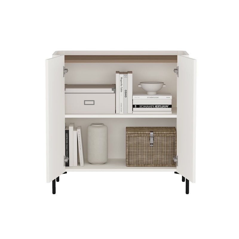 32 armoires d'appoint: rangement moderne en érable et blanc cassé | Idée de cadeau, Brun / Blanc