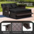 Arianit 65'' Wide Straight Steel Loveseat with Cushions-256373006