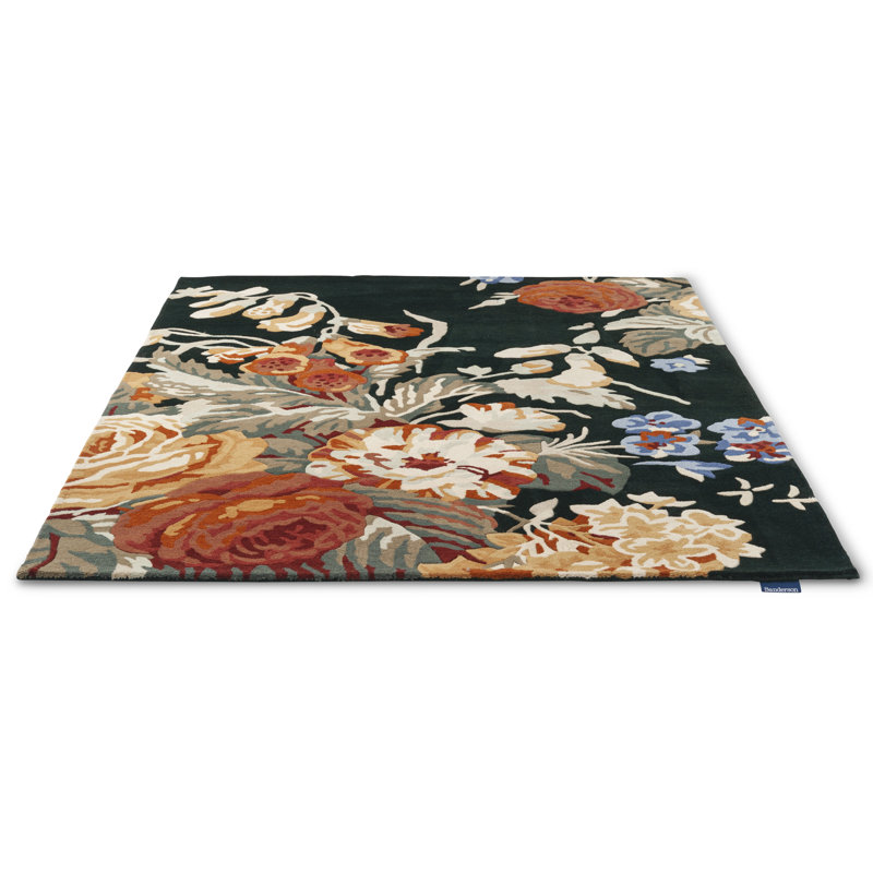 Stapleton Handmade Wool Floral Area Rug, Rectangle 5'7'' x 7'10''