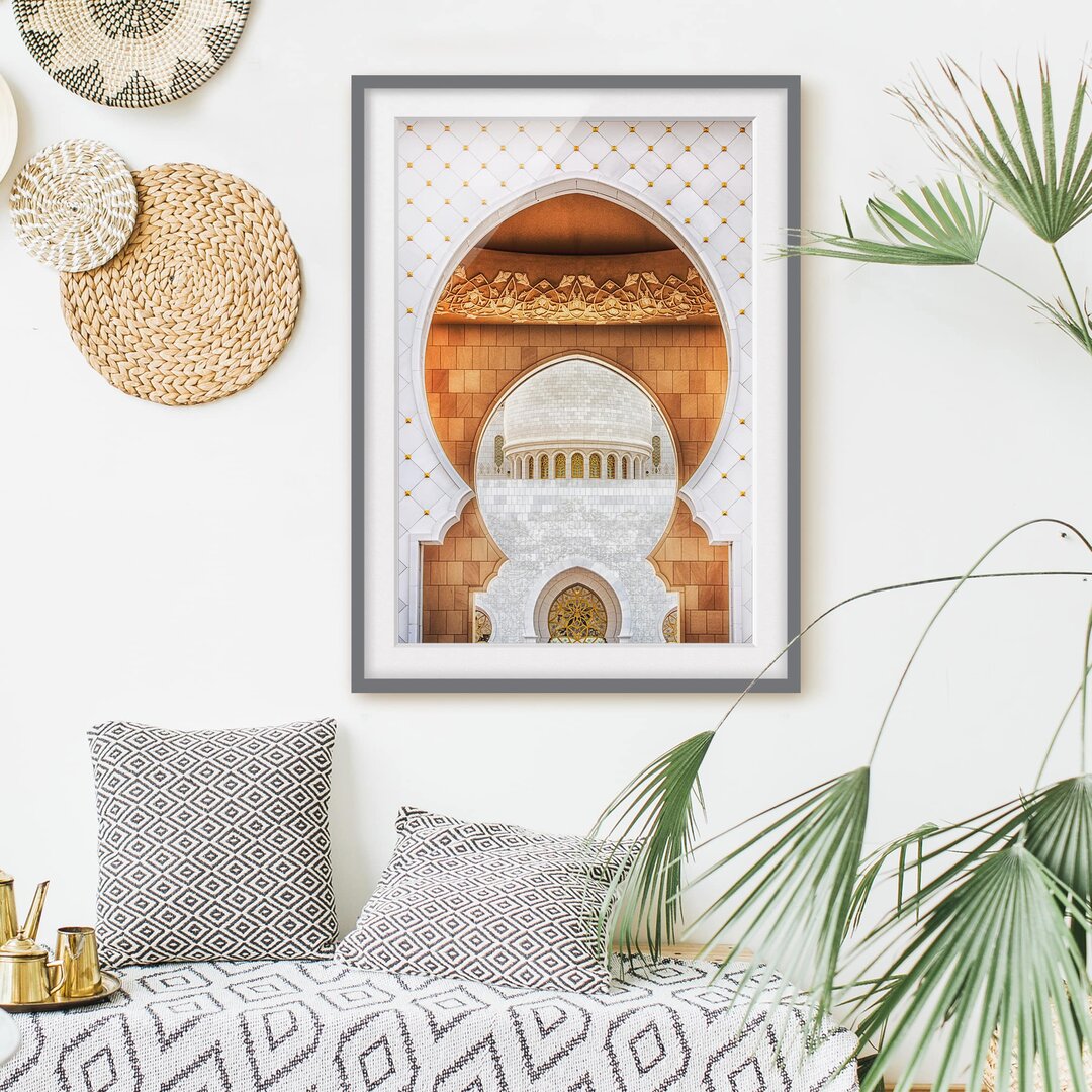 Gerahmtes Papierbild Tor der Moschee