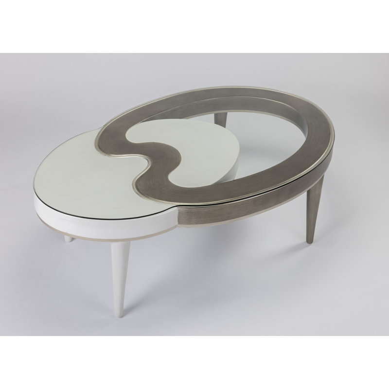 Coffee Table, Silver/White