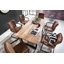 Sandtoft Acacia Solid Wood Top Metal Base Dining Table-34966404-34966406