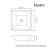 Luxier 16.5" Square Ceramic Bathroom Vessel Sink