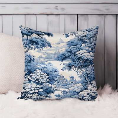 Blue Chinoiserie Asian Style Pattern III