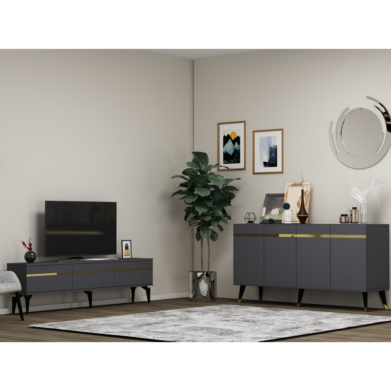 Fechteler Coffee Table Set, Black
