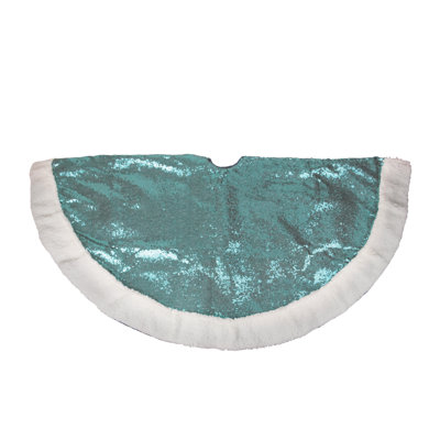 47" Paillette Sequins Round Christmas Tree Skirt