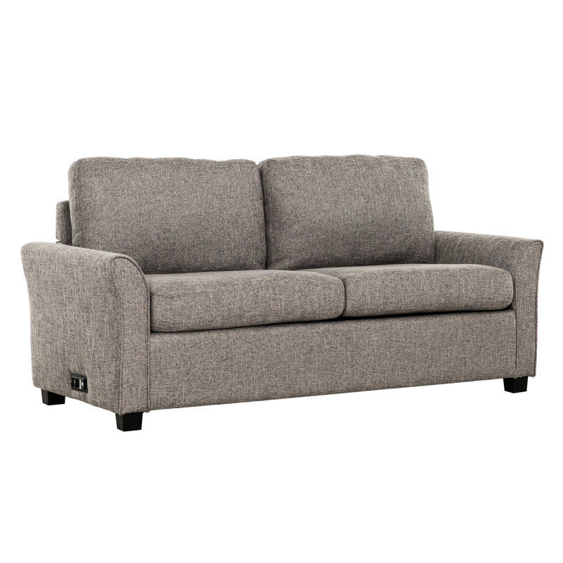 Canapé convertible intégré, lit gris, mobilier de salon à ports, essentiel moderne