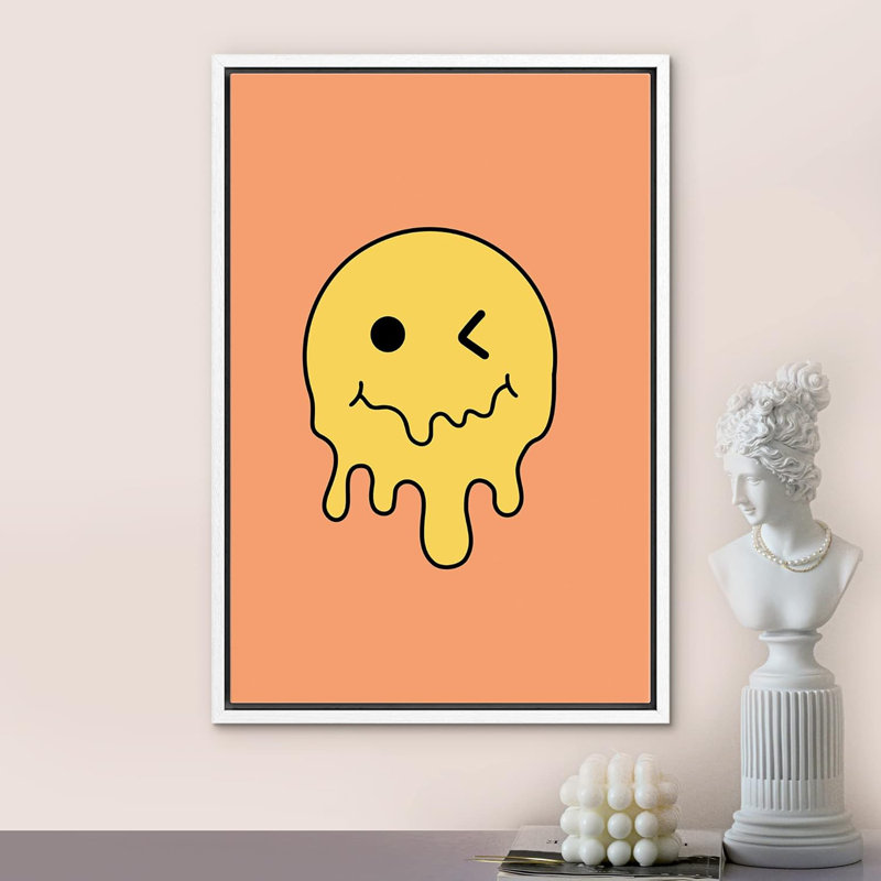 Lumineux animaux BCBG fondant des années 1990 Smiley Face Emoji Kids Pop culture moderne Pop Art, décoration de chambre à coucher