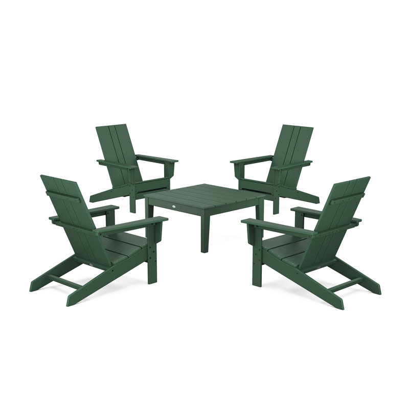 POLYWOOD x ALLModern 5 Piece Multiple Chairs Seating Group, Green