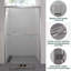 Porte de douche coulissante double 44-48 "avec verre trempé transparent et quincaillerie chromée