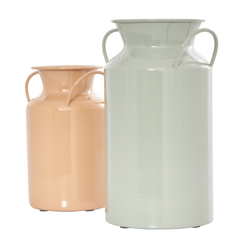 Hays Metal Table Vase, Pink/Blue, Medium