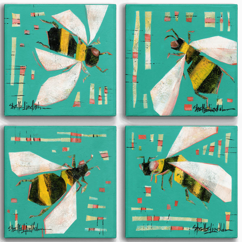 «A Bee Symphony on Metal» par Shelle Lind Stockholm, H 36 po x l 36 po x P 3 po