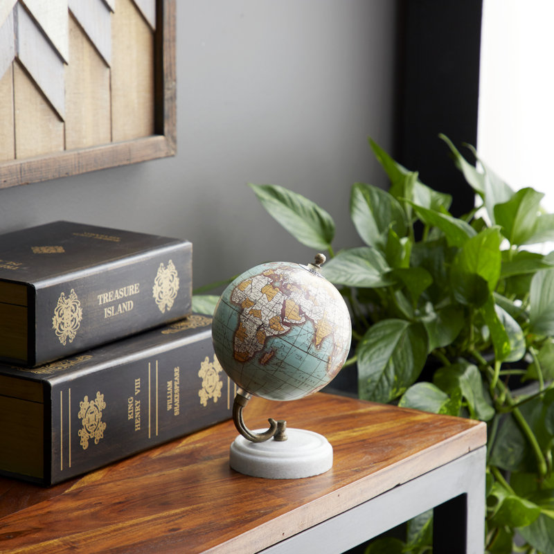 Marble Educational/Geographic Earth Globe, Aquamarine