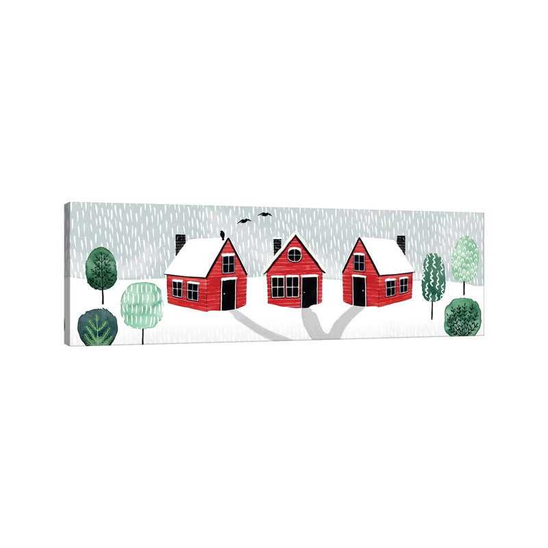 Christmastown Collection D by Grace Popp - Wrapped Canvas Panoramic Print, 30.48 cm H x 91.44 cm W x 1.91 cm D