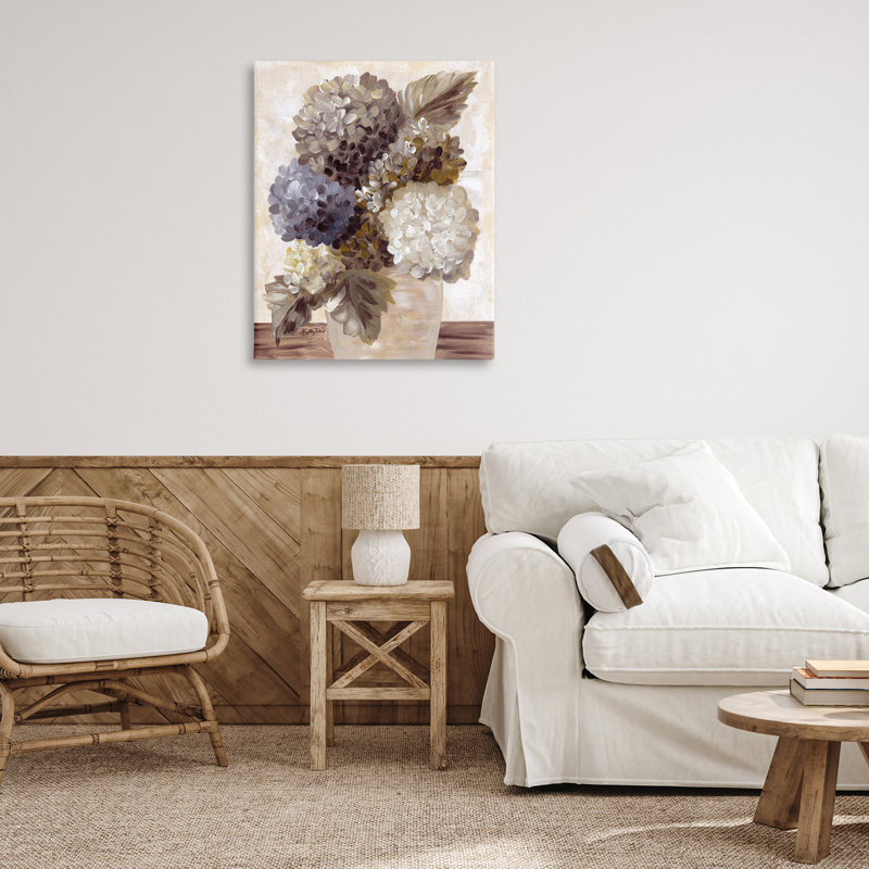 «Full Hydrangea Blooms», art mural sur toile par Kelley Talent, H 40 po x l 30 po