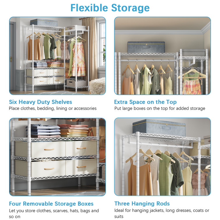 Large Clothes Bar Storage Cabinet