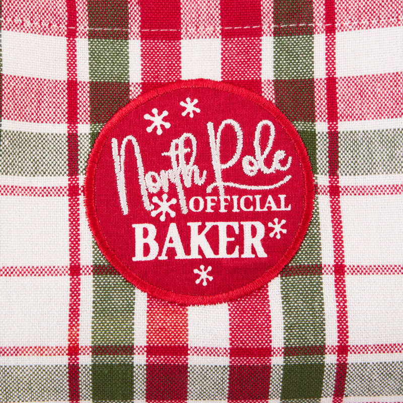 Tablier de Noël à motif écossais