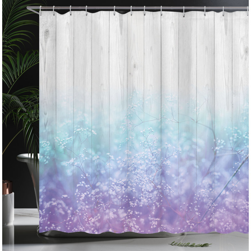 Shower Curtain with Hooks Included, 84"H x 69"W, Frosty Mint