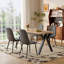 Chaises de salle à manger rembourrées Mekail de style moderne du milieu du siècle avec pieds en métal (ensemble de 4)-1325346542-1325346543-1325346514