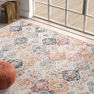 Tapis oriental bleu marine / bleu sarcelle / crème Christa