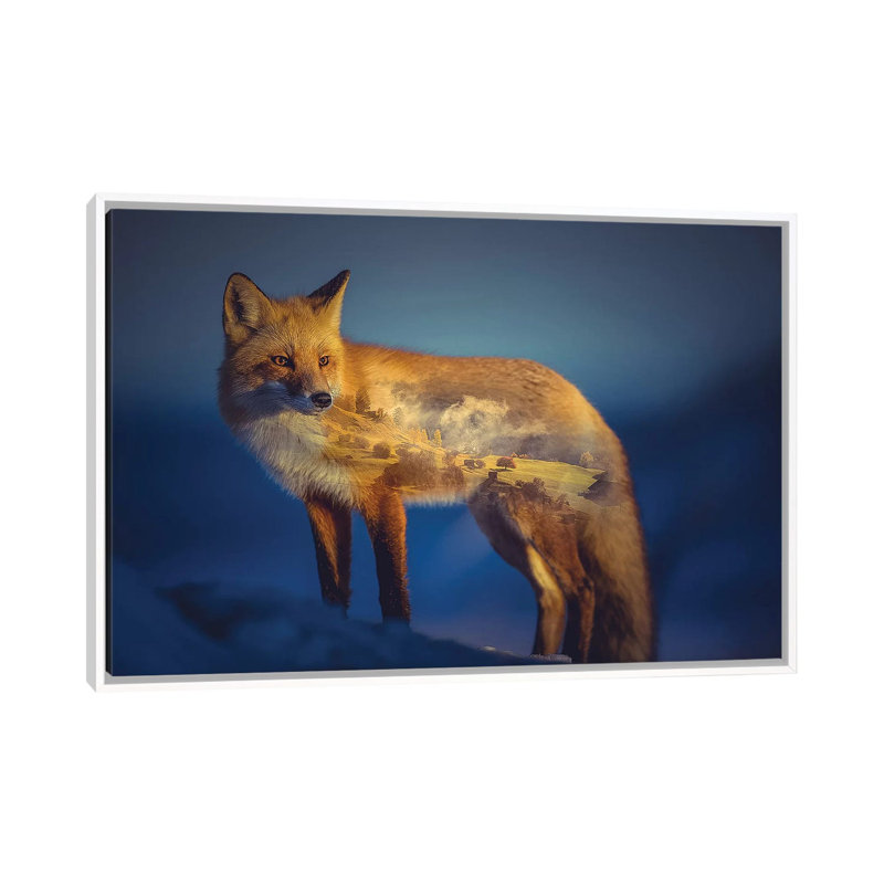 Foxscape 1 Piece Wall Art on Canvas, 66.04 cm H x 45.72 cm W, White Framed