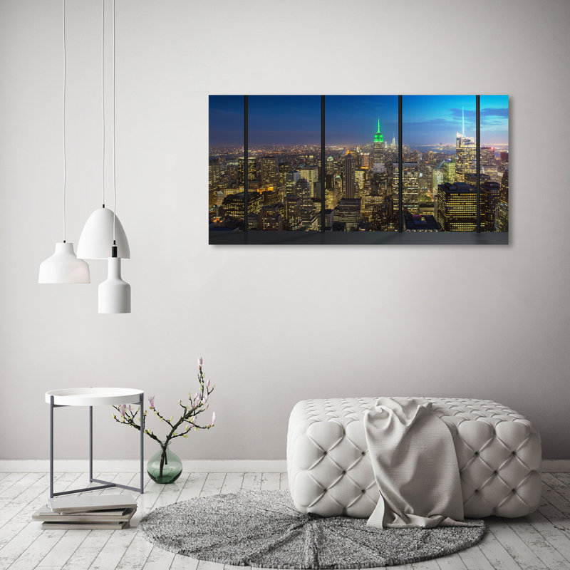 New York By Night - Wrapped Canvas Print
